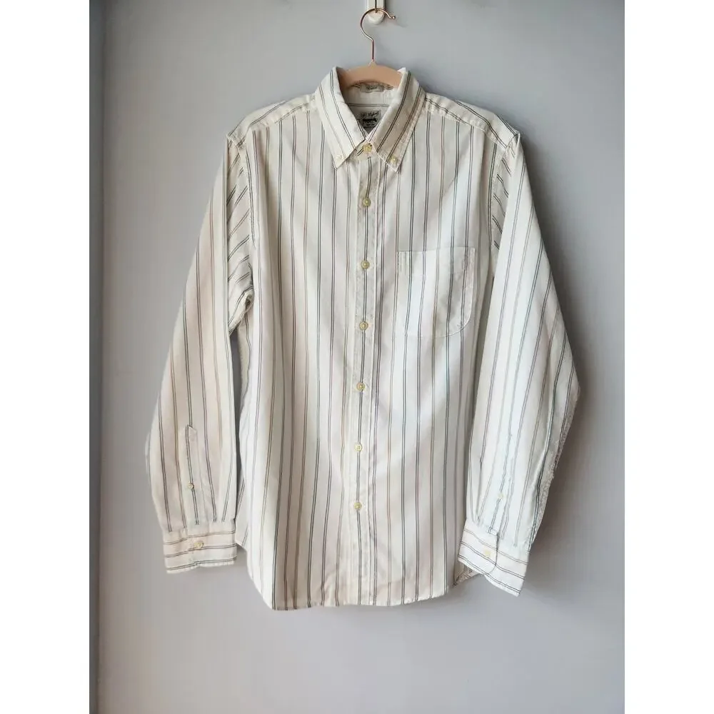 NWOT J. Crew Broken-In Organic Cotton Oxford Shirt Mark White Multi S